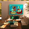 Abstract_art_by_Bing_Hitchcock_entitled_Shake_off_the_Rust_ hanging_in large_apartment